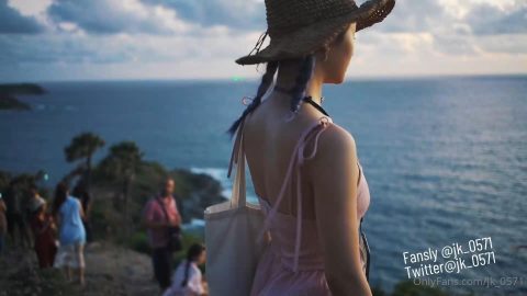 杭州海王「JK_0571」OF約炮實錄 夏日和藍髮少女的海島度假性愛日記